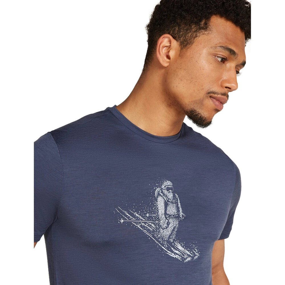 Icebreaker Men's Merino 150 Tech Lite III Tee Skiing Yeti - Image 4